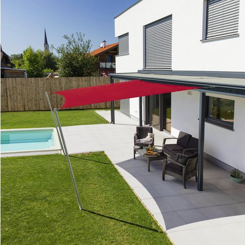 WINDHAGER Sonnensegel, Quadratisch - rot