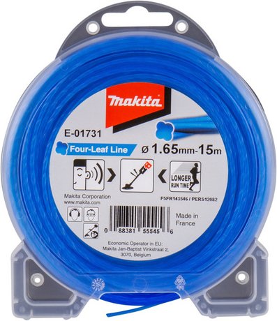 MAKITA Mäh-Faden »Four-Leaf Line«, 1,65 mm x 15 m - blau