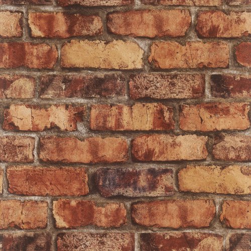 Rasch Selbstklebende Vliestapete »Clayton«, 6,00x0,53m Stein rostrot braun