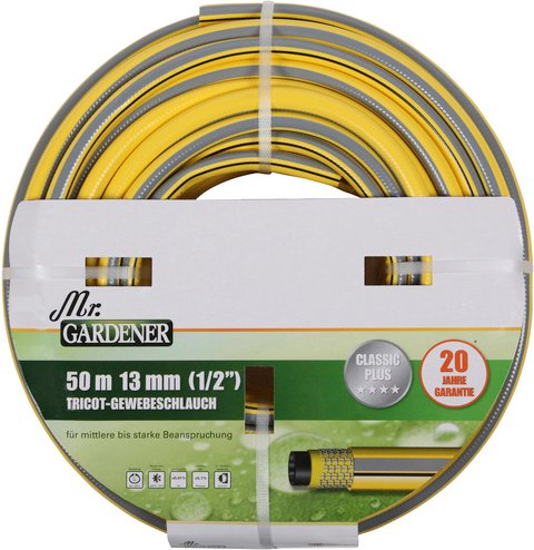 Mr. GARDENER Tricotgewebeschlauch »Classic Plus«, Länge: 50 m - gelb