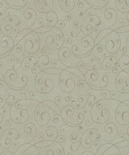 Vliestapete »Allure«, grau/grün, strukturiert