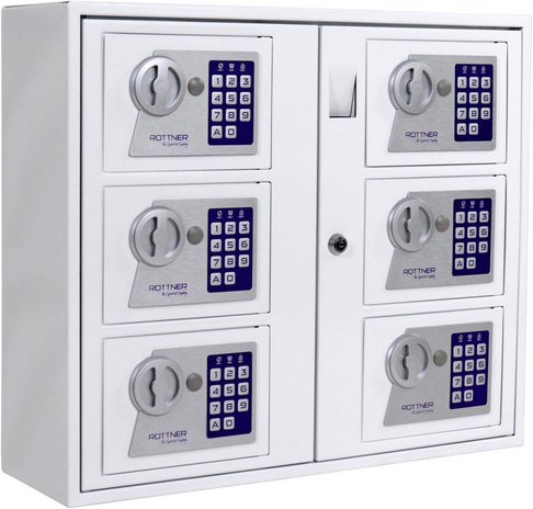 Rottner Tresor Schlüsselschrank »Key System«, weiß, Stahl, (B x H:) 53,5 x 46,5 cm - weiss