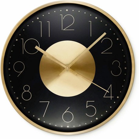 Thumbnail - K&L Wall Art Wanduhr, HxT: 30 x 4 cm, goldfarben, ohne ink. Batterie