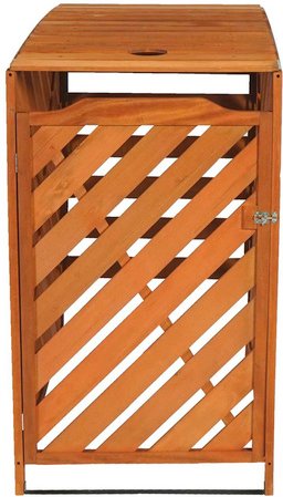 MVG Erweiterung für Mülltonnenverkleidung BxHxT: 68 x 120 x 98 cm, Holz - braun