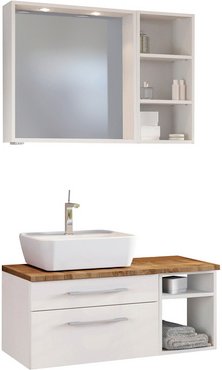 HELD MÖBEL Unterbecken-Set »Davos«, BxHxT: 90 x 200 x 47 cm - weiss
