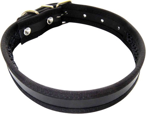 HEIM Hundehalsband, Größe: 30 cm, Rindsleder, schwarz