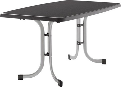 Thumbnail - SIEGER Gartentisch, BxHxL: 90 x 72 x 150 cm, Tischplatte: Mecalit-pro - schwarz