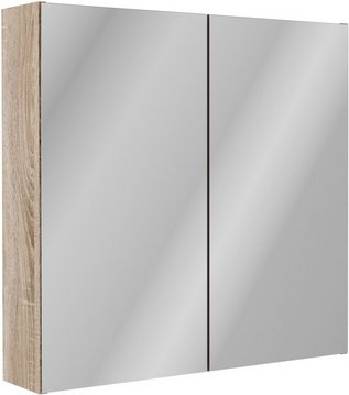 Thumbnail - FACKELMANN Spiegelschrank »Compact Line«, BxHxT: 700 x 680 x 156 mm, Sonoma-Eiche - braun