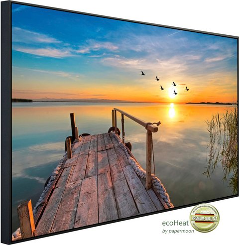 Thumbnail - papermoon Infrarotheizung »EcoHeat - Sunset Pier«, Matt-Effekt - bunt