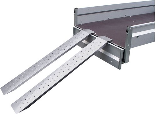 STEMA Auffahrschiene, HxL: 10 x 149 cm, Stahlblech - silberfarben