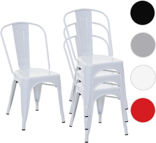 MVG Stuhl »MVG-A73«, 4er-Set - weiss