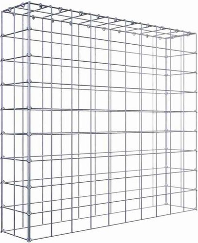 Gabiona Gabione, silbergrau, Maschenweite 10 cm x 10 cm, C-Ring - silberfarben