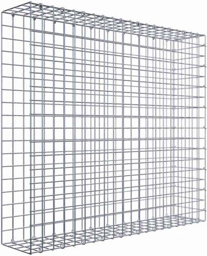 Gabiona Gabione, silbergrau, Maschenweite 5 cm x 5 cm, C-Ring - silberfarben