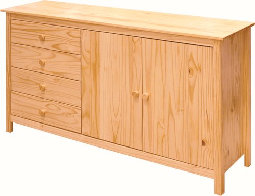 SIT Sideboard, BxHxL: 150 x 80 x 40 cm, Kiefernholz - braun