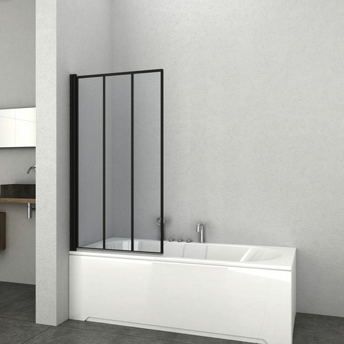 Sanotechnik Badewannentrennwand »Elite Black«, BxH: 79 x 140 cm, Sicherheitsglas - schwarz