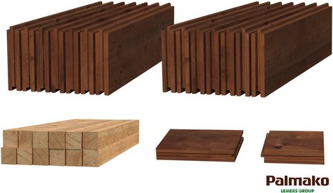 Mr. GARDENER Fußboden, BxL: 358 x 296 cm, braun, für Gartenhaus Valentine 9 m2