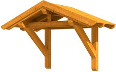 SKANHOLZ Vordach »Siegen 1«, 247 x 116 cm (BxT), nordische Fichte, eiche hell - beige | braun