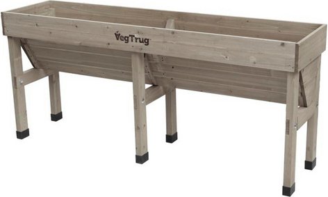 VegTrug Hochbeet »Wall Hugger«, Grey Wash, LxBxH: 180 x 180 x 80 cm - grau