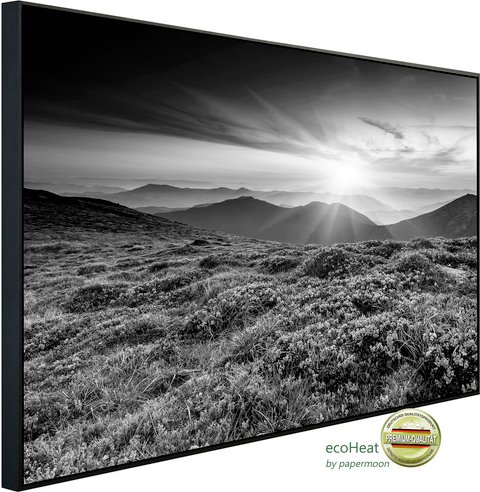Thumbnail - papermoon Infrarotheizung »EcoHeat - Landschaft Schwarz + Weiss«, Matt-Effekt - bunt