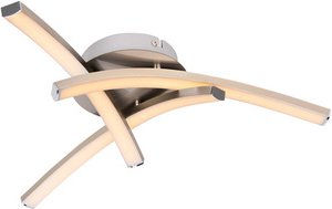 CASAYA LED-Deckenleuchte »Trilo«, 12 W, 1200 lm, 3000K, Metall/Kunststoff, nickel - grau