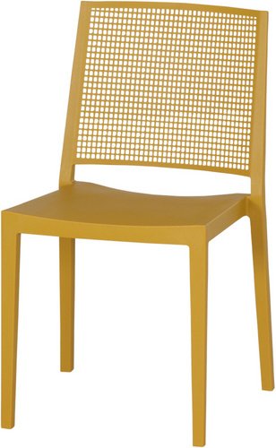 SIENA GARDEN Stapelstuhl »Square«, BxHxT: 46 x 81 x 56 cm, Farbe: mustard - gelb