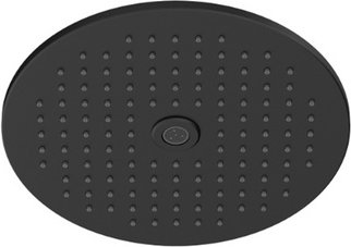 Chris Bergen Kopfbrause mit Brausearm, Messing, schwarz matt, mit zwei Strahlarten