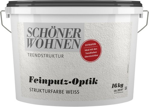 SCHÖNER WOHNEN FARBE Strukturfarbe »Trendstruktur«, in Putz-Optik, weiß - weiss