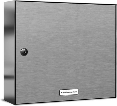 AL BRIEFKASTENSYSTEME Briefkasten, Parteien: 1, Zaundurchwurf, BxHxT: 38,5 x 34,5 x 11,6 cm - silberfarben