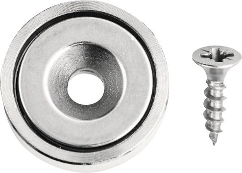 CONNEX Neodym-Magnet, silberfarben, 1 Stück