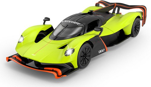 JAMARA Ferngesteuertes Fahrzeug, Aston Martin Valkyrie AMR Pro 1:14 dunkel grün 2,4GHz Tür manuell - gruen