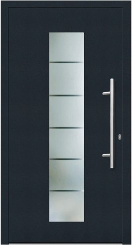 KNOCK Flügelüberdeckende Kunstoff-Haustür »Terra«, anthrazit - grau