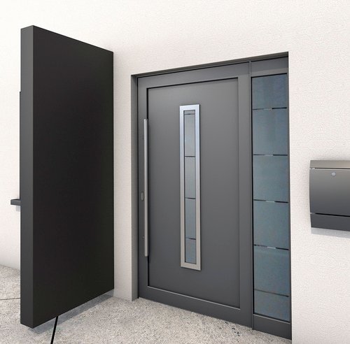 GUTTA Seitenblende, BxH: 14,5 x 220 cm, silberfarben