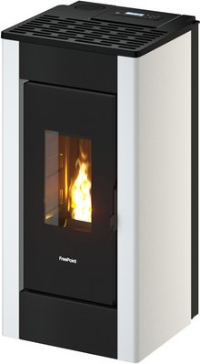 FREEPOINT Pelletofen »Sharp 7«, 7 kW, Stahl, weiss