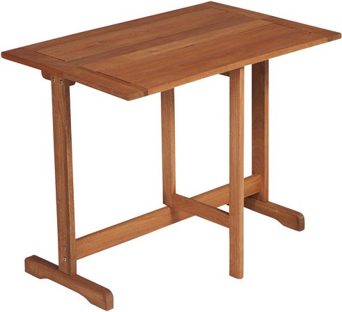 MERXX Klapptisch »Porto«, BxHxT: 60 x 72 x 90 cm, Tischplatte: Eukalyptusholz - beige