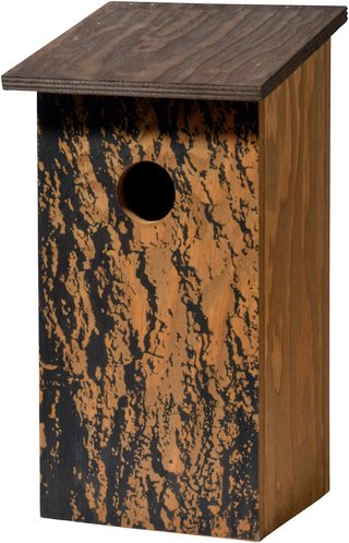 DOBAR Nistkasten mit Rindenoptik Quercus robur - braun