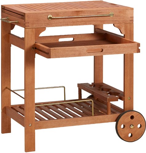 MERXX Kombiwagen, BxHxT: 75 x 84 x 60 cm, EukalyptusHolz - beige