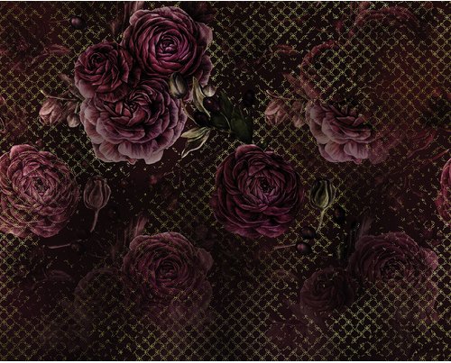 KOMAR Vliestapete »Rouge Intense«, Breite 350 cm, seidenmatt - bunt