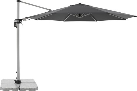 Thumbnail - DOPPLER Sonnenschirm »Active«, ØxH: 366 x 260cm, Sonnenschutzfaktor: 50+ - grau