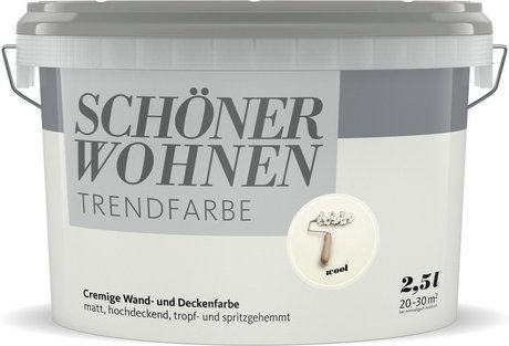 SCHÖNER WOHNEN FARBE Dispersionsfarbe »Trendfarbe«, Wool, matt - weiss