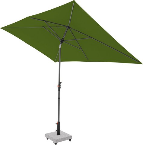 DOPPLER Kurbelschirm »MyZone «, 300 x 200 cm, rechteckig, Sonnenschutzfaktor: 50 - gruen