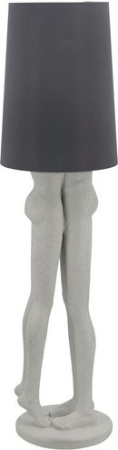 Flowerbox Stehleuchte, BxHxL: 41 x 156 x 41 cm - grau