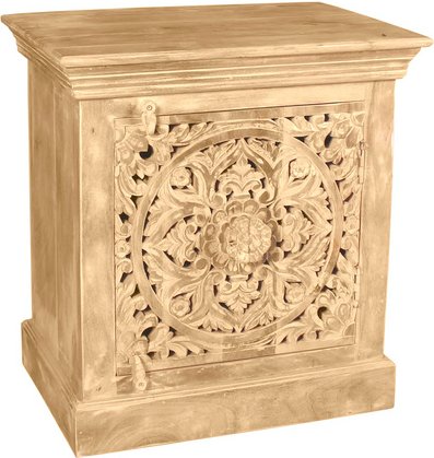 SIT Nachtkonsole »LAKADEE«, Mangoholz, 1-türig - braun