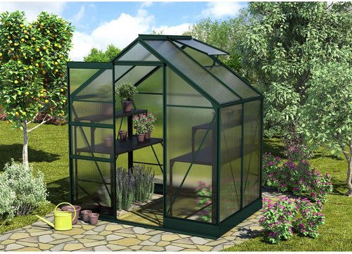 VITAVIA Gewächshaus »Apollo«, 2,5 m², Kunststoff/Aluminium, winterfest - gruen
