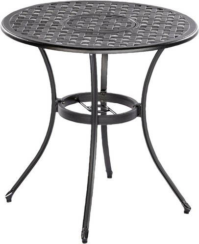 Thumbnail - Tisch »Rhodos«, ØxH: 70 x 70 cm, Tischplatte: Aluminium - grau