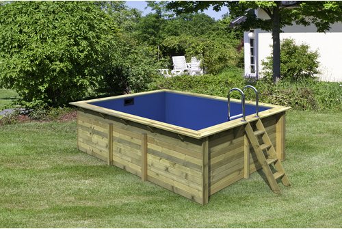 KARIBU Rechteckpool, braun, 14164 l, BxH: 350x125 cm