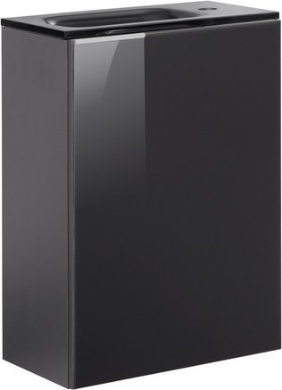 FACKELMANN Waschplatz-Set »SBC«, 45cm rechts Anthrazit/Anthr.Glas - grau