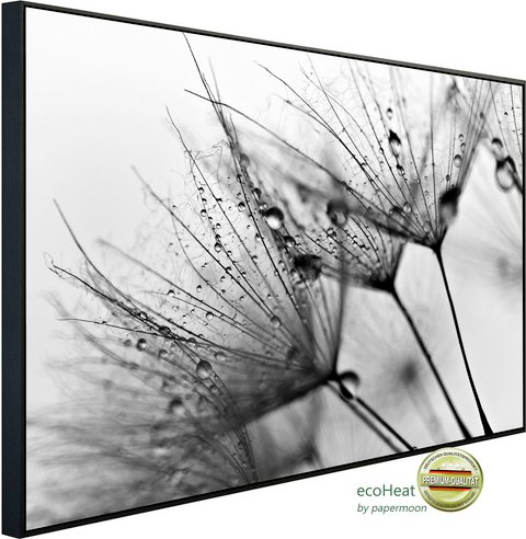 Thumbnail - papermoon Infrarotheizung »EcoHeat - Blumen Schwarz + Weiss«, Matt-Effekt - bunt