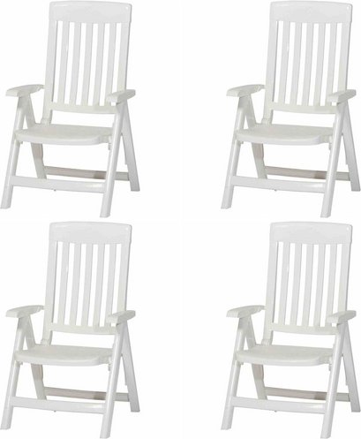 SIEGER Klappsessel »Palma«, 4er-Set, Kunststoff - weiss