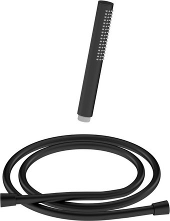 Chris Bergen Handbrause mit Brauseschlauch, schwarz matt, Länge Brauseschlauch: 160 cm