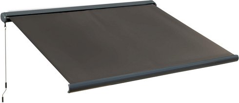 Outsunny Markise, BxL: 300 x 250 cm, Aluminium/Stahl/Polyestergewebe - grau